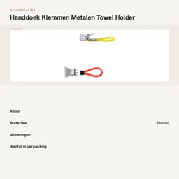 Dailygoods- Handdoekhouder zonder boren - Handdoekclips - Handdoekhouder keuken - Handdoekhouder badkamer - Compact - Ruimtebesparend - Handdoekclip — thumbnail 5