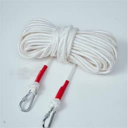 Waslijn Staaldraad - Nylon Waslijn - Buiten Drogen - Robuust Winddicht - 8 mm dik - Wit — thumbnail 3