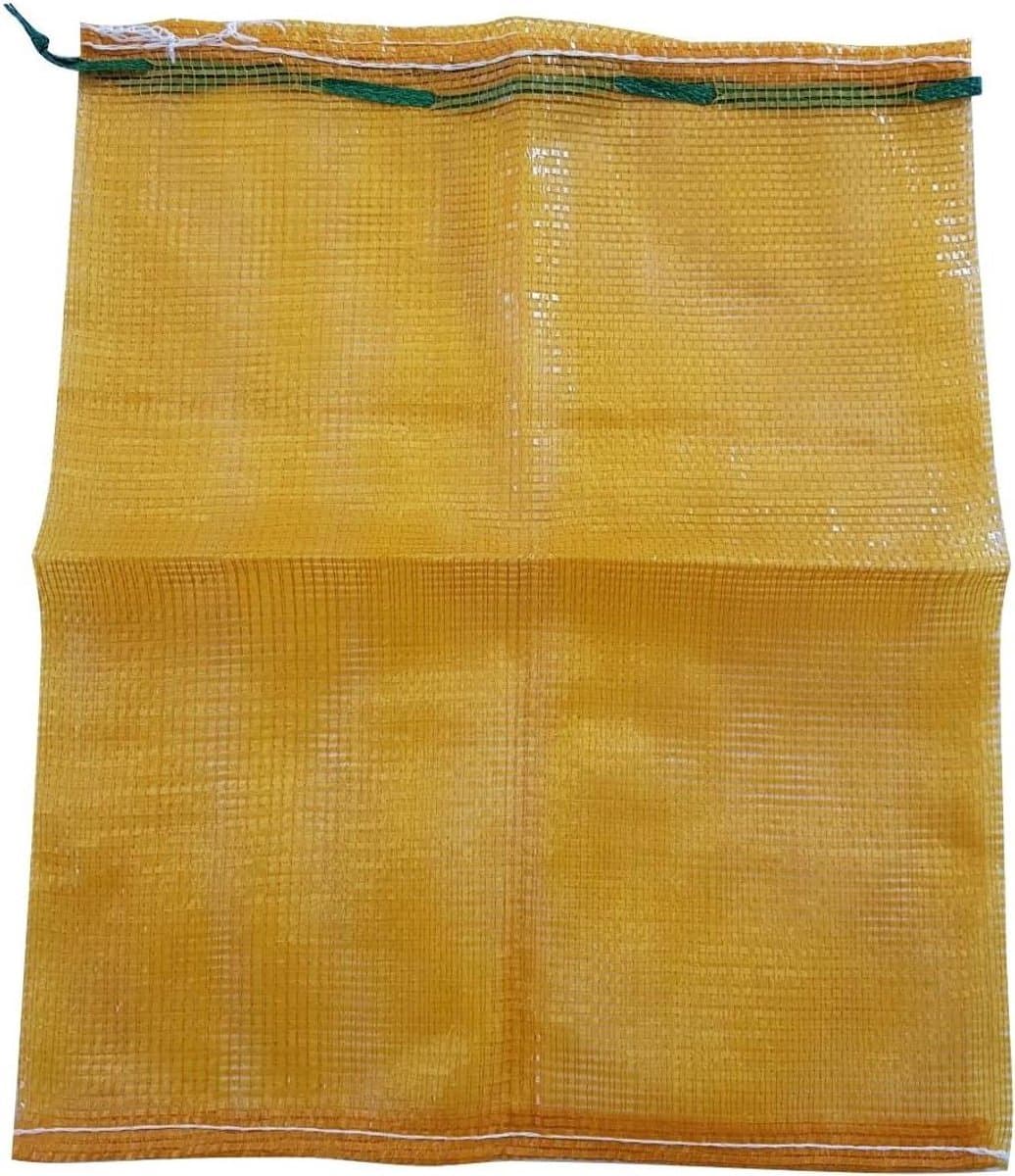 Mesh Woven Zakken - Houtzakken Groentezakken - Hout Opslag - Glad Binnenwerk - 50 x 60 cm - Oranje — afbeelding 1