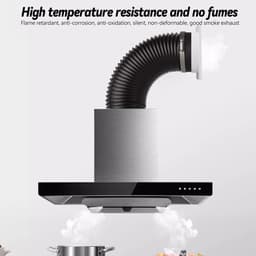 Afzuigslang Flexibel - Ventilatieslang Afzuiger - Lucht Afvoeren - Aluminium Versterking - 150 mm x 5 m - Zwart — thumbnail 2