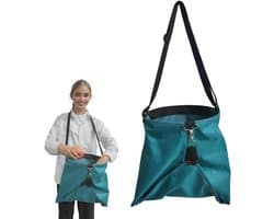 Oogstschort - Tuinierschort - Fruit Verzamelen - 6 Zakken Met Snelsluiting - 40 x 38 cm - Groen
