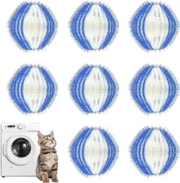 Wasmachinewasballen - Herbruikbare haarballen - Haar verwijderen - Textiel bescherming - 8 stuks - Blauw — thumbnail 1