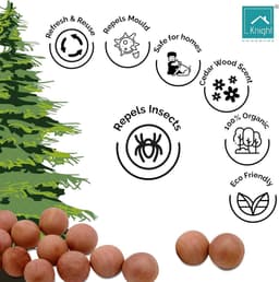 Ceder Houten Ballen - Kleding Beschermers - Kleding Beschermen - 100% Natuurlijk - 12 Stuks - Houtkleur — thumbnail 5