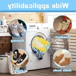 Duurzame Waszakken voor Schoenen - 2 Stuks, Geschikt voor Wasmachine, 360 Graden Reiniging, Ideaal voor Sportschoenen en Tennisschoenen, Geel — thumbnail 4