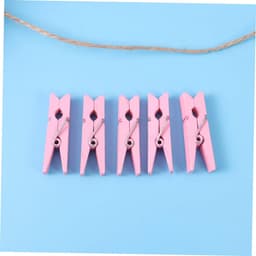 Houten Mini Clips - Decoratieve Knijpers - Foto's Ophangen - Natuurlijk Hout - 100 Stuks - Roze — thumbnail 5