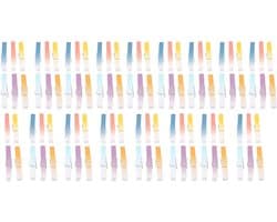 100PCS Wasknijpers, Kleurgegradueerde Houten Wasknijpers, Multifunctionele Kledingclips Voor Klaslokalen, Keukens, Tuinen, Kantoren, Ambachten