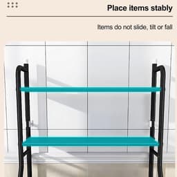 Laundry Room Organization,laundry Room Storage Rack,space Saving Bathroom Storage,metal Storage Shelves,over Washing Machine Storage,3tier Shelf,Suitable For Kitchen, Balcony, Laundry Room(Black) — thumbnail 4