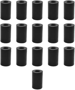 Rubberen afstandhouders - Kunststof hulzen - Trillingen dempen - Duurzaam flexibel materiaal - 16 stuks 40mm dik - Zwart — thumbnail 1