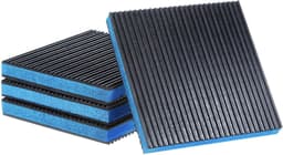 4 STKS Rubber Anti Vibratie Pads 6"x6"x7/8" Trillingen Isolatie Demping Mat voor Air Compressor, Loopband en Wasmachine met EVA Center en Anti-Skid Noise — thumbnail 1