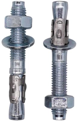Wigankers M14 - Verzinkte ankerbouten - Beton bevestigen - Zelfspannende clip - M14 x 100 mm - Zilver — thumbnail 1