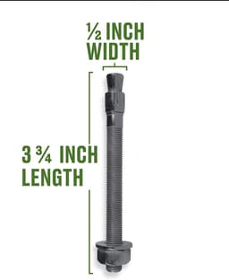 Wiganker - Doorsteekanker Betonanker - Muren Bevestigen - Torsie gecontroleerd - 1/2 X 3-3/4 Inch - Zink — thumbnail 4