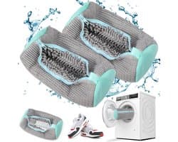Schoenenwaszak met rits voor complete reiniging in de wasmachine, geschikt voor alle soorten schoenen, microfiber en 360 graden bescherming