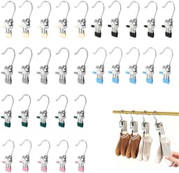 Dailygoods- Wasknijpers Roestvrij Staal - Set van 60 - Duurzaam - Compact 10.5 x 2.3 cm - Ideaal voor Binnen/Buiten - Stevige Veer - Knijpers — thumbnail 1