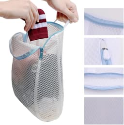 Dailygoods- Wasnet - 2 Stuks - Met Ritssluiting - Herbruikbaar - Voor Ondergoed/Sokken/Truien - Hoogwaardig Polyester - 20 x 30 cm - Waszak — thumbnail 3