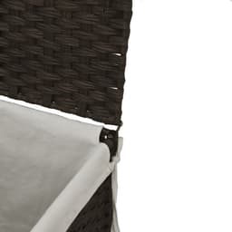 vidaXL - Wasmand - met - 2 - vakken - 53x35x57 - cm - poly - rattan - donkerbruin — thumbnail 4