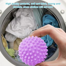 Drogerballen - Herbruikbare wasballen voor wasdroger - 9 stuks - Wollige was - Kleding reiniging thuis . — thumbnail 4