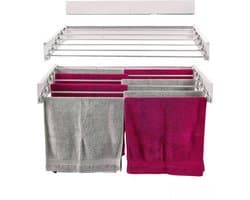 Foxydry Hide 101 cm Wit - Droogrek wandmontage - Intrekbare waslijn voor aan de muur - Kleur Wit - 101 x 50 x 13 cm — afbeelding 1