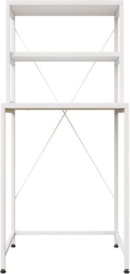 AirSleeperz® wasmachine kast - Droger Ombouw Meubel - Wit Metaal - 3 etages - 50x68x155 cm — thumbnail 3