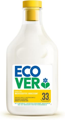 Ecover Wasverzachter - Voordeelverpakking 6 x 1 L - 198 wasbeurten - Plantaardig & Biologisch afbreekbaar - Gardenia & Vanille geur — thumbnail 1