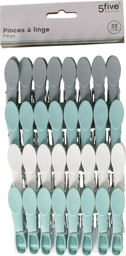 5five Wasknijpers - 128x stuks - gekleurd - kunststof - 8,5 cm - was ophangen — thumbnail 2