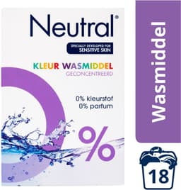 Neutral 0% Kleur Parfumvrij Waspoeder - 18 wasbeurten - 1,188 kg - Wasmiddel — thumbnail 2