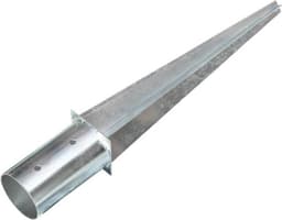vidaXL - Grondpinnen - 2 - st - 8x61 - cm - gegalvaniseerd - staal - zilverkleurig — thumbnail 3