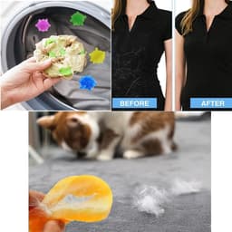 4 stuks Huisdierhaarverwijderaar - Dierenhaarverwijderaar voor Wasmachine en Droger - Milieuvriendelijk en Herbruikbaar - 10 Wasballen — thumbnail 2