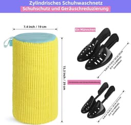 Set van 2 herbruikbare schoenwaszakken met 360° reiniging en geluidsreductie — thumbnail 5