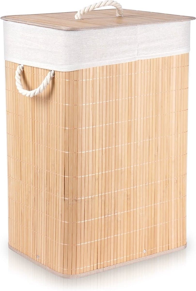 Wasmand Bamboe Beige 70 l - Opbergmand - Mand - Wassorteerder — afbeelding 1