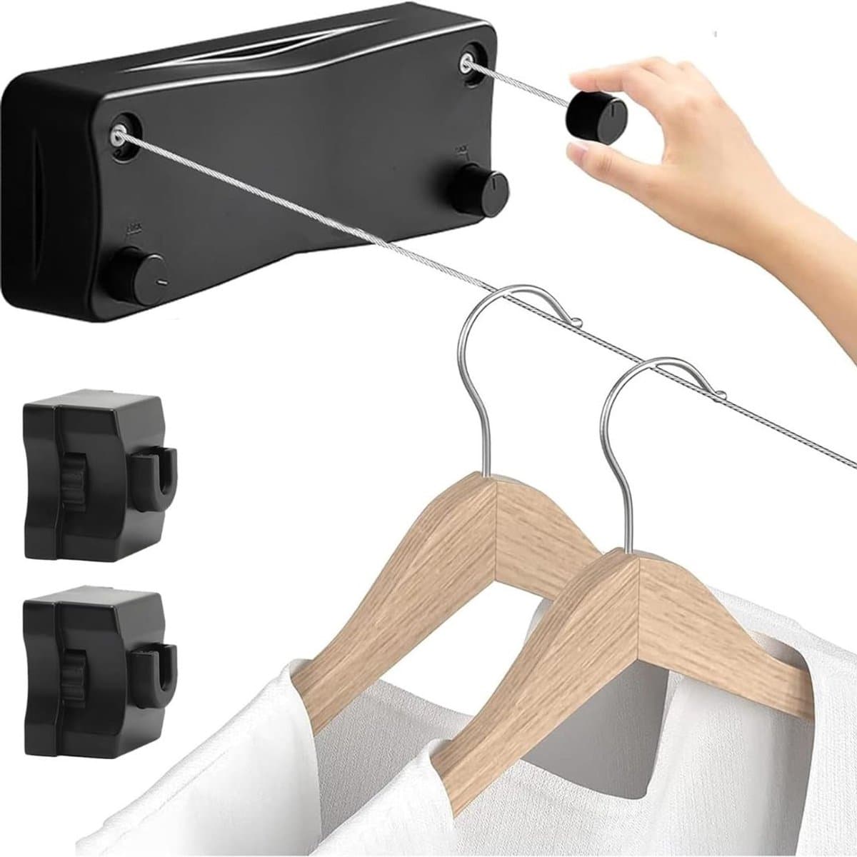 CLVP® Waslijn Uittrekbaar - Wanddroogrek - Wasdraad — afbeelding 1