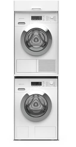 Washcab® Wasmachine Kast - Droger Verhoger - Wasmachine Ombouw - Droger op wasmachine Wit - Stack — thumbnail 1