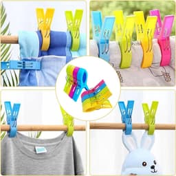 Handdoekklemmen set van 8 in diverse kleuren | Stevige kunststof klemmen voor handdoeken | Strandhanddoek, badhanddoek en meer — thumbnail 5