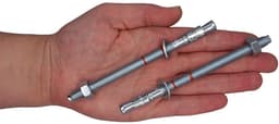 Wigankers M8 - Metalen pluggen - Beton bevestigen - Doorsteekmontage - 115 mm - Zilver — thumbnail 3