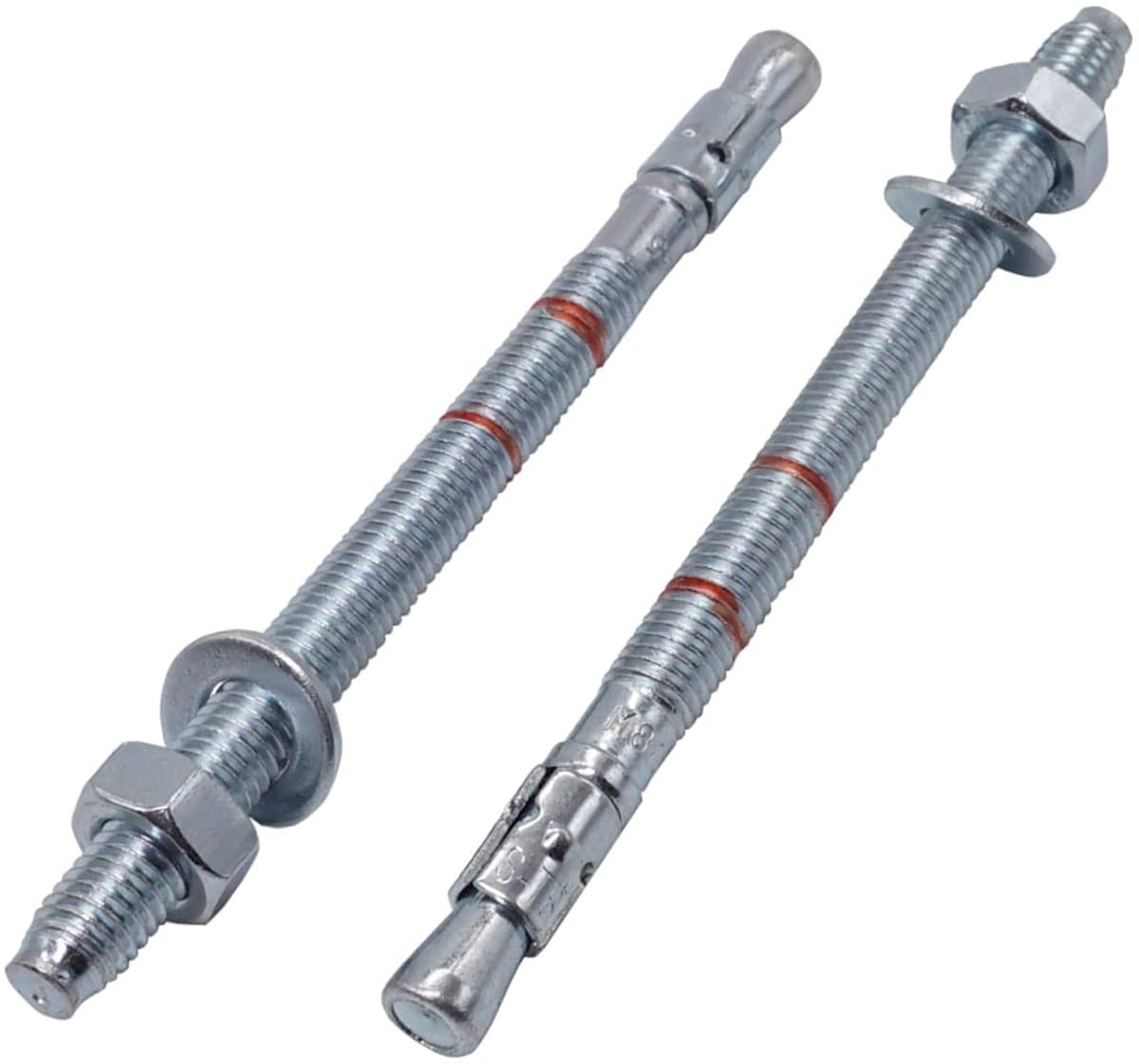 Wigankers M8 - Metalen pluggen - Beton bevestigen - Doorsteekmontage - 115 mm - Zilver — afbeelding 1