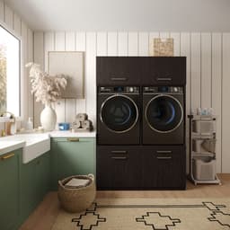 Wasophoogte® Wasmachine Kast Budapest - Wasmachine verhoger - Wasmachine ombouw - 700(D)*1330(B)*1990(H) mm - Zwart — thumbnail 3