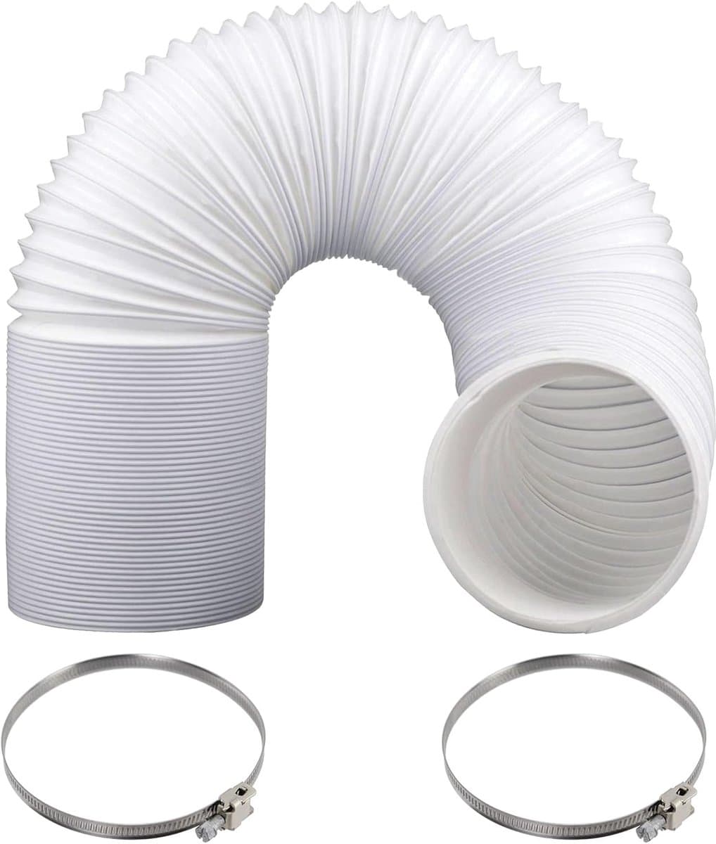 Wasdroger Ontluchtingsslang - Droger Afvoerbuis - Vocht Afvoeren - Extra Lange Flexibele Slang - 6 Meter 100mm - Wit — afbeelding 1