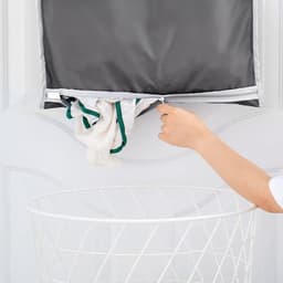 Allecto - Hangende Wasmand - WaszakOrganizer - Donkergrijs - Deur Waszak - Tas voor Slaapkamer Badkamer - Geschikt voor alle was - Donkergrijs - Laatste trends - Ruime capaciteit waszak. — thumbnail 2