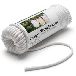 Cheqo® Waslijn - Waslijndraad - Wasdraad - Drooglijn - Kledinglijn - Waslijn Wit - Waslijndraad Wit - Wasdraad Wit - Drooglijn Wit - Waslijn Buiten - Waslijn Binnen - Waslijn Draad - Waslijn Touw - Waslijn Koord — thumbnail 2