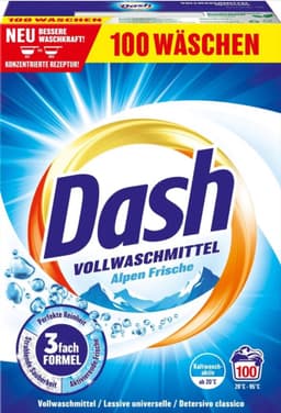 Dash Alpenfris Universeel Waspoeder - XXL Pack - 2 x 5 kg - 200 Wasbeurten - Reinigt tot diep in de vezels - Verwijdert vlekken in 1 wasbeurt - Heerlijk frisse geur — thumbnail 3