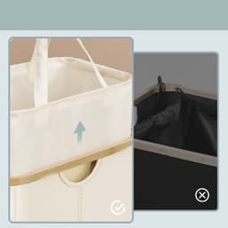SONGMICS LCB532WD01 - Wasmand met Deksel - Uitneembare Waszak - 2 Vakken - 150 Liter Capaciteit — thumbnail 5