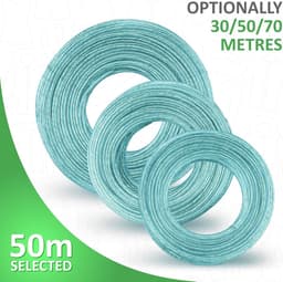 Waslijn met Kern - Stabiele Lijn - Buiten Droge Was - Stalen Binnenkern - 50 Meter - Turquoise — thumbnail 4