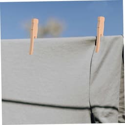 Houten Wasknijpers - Kledingklemmen - Kleding Drogen - Beschermend Rond Ontwerp - 6.5cm Lengte - Lichtbruin — thumbnail 3