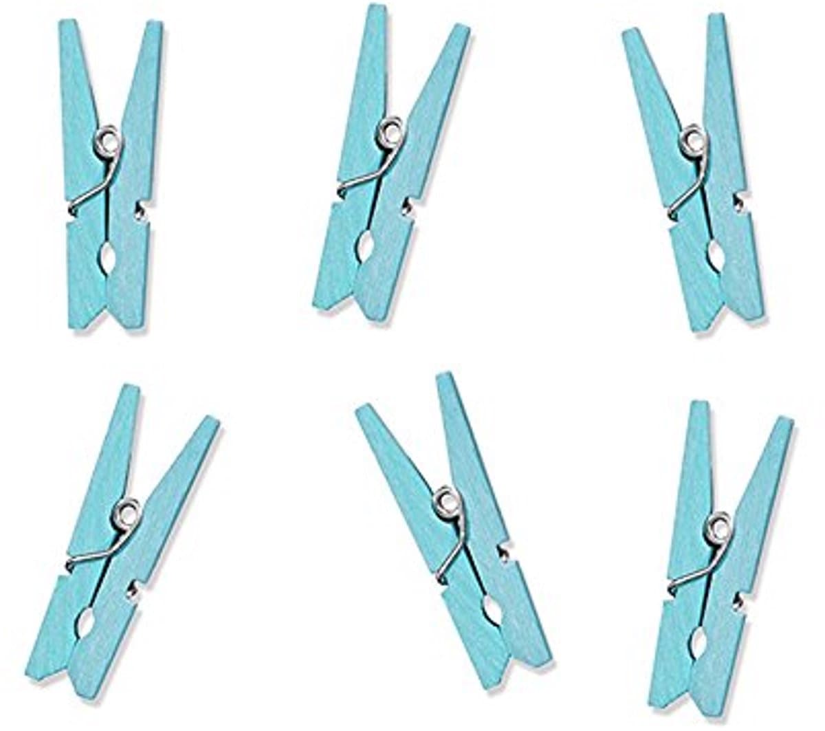 Set van 20 mini-wasknijpers voor doopgeschenken - blauw — afbeelding 1