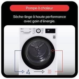 LG RH9X76WH - warmtepompdroger - B label (2025) - 9 kg — thumbnail 3