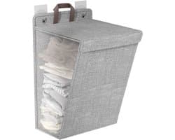 Opvouwbare Wasmand - Wasmanden - Wassorteerder - Stof - Opbergmand - Waszak voor wasgoed - Wassorteerder - Organizer Kleding - Laundry Basket - 45 x 35 x 10 cm - Grijs
