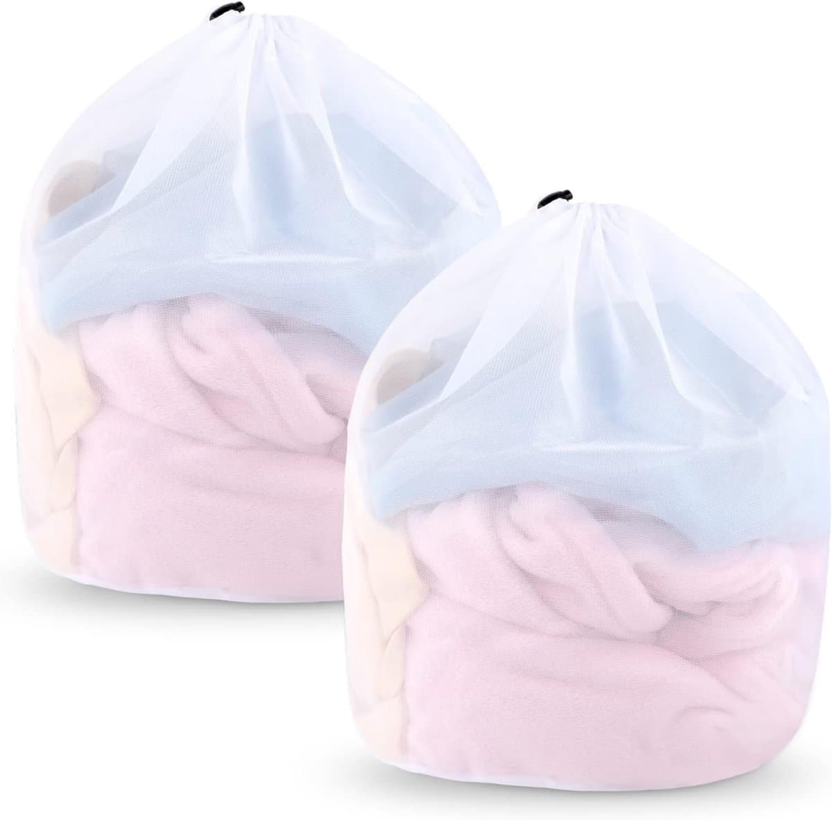 Waszak - Wasnet - Packing Cubes - Waszakje Lingerie - Waszak Schoenen - waszak met trekkoord - Herbruikbare waszak - Fijnmazige waszak - Shirt - Ondergoed - BH en sokken -2 stuks - 30 x 40 cm — afbeelding 1