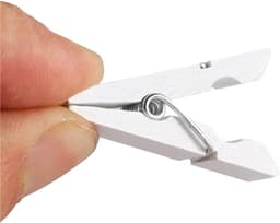 Stevige witte houten mini wasknijpers 3,5 cm - 100 stuks voor knutselen en decoratie — thumbnail 5