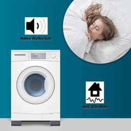 4 trillingsdempende pads voor wasmachines - zeer slijtvaste vierkante rubberen voetjes — thumbnail 2