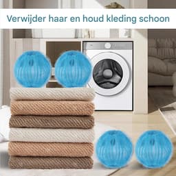Maxenza Wasballen voor wasmachine - 12 stuks - Anti-pluis - Wasbollen - Anti haar - Ook geschikt voor dierenharen — thumbnail 2