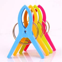 Handdoekclip - Duurzaam en sterk - set van 8 - kunststof en metaal - 15 x 9,5 cm — thumbnail 5